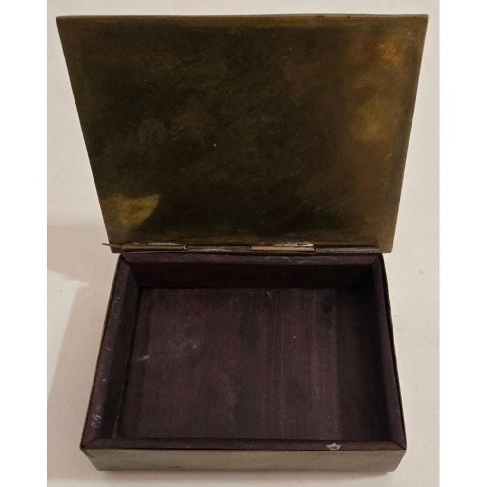 Vintage Los Castillo Style Lidded Malachite & Lapis Mosaic Trinket Box - Picture 2 of 9